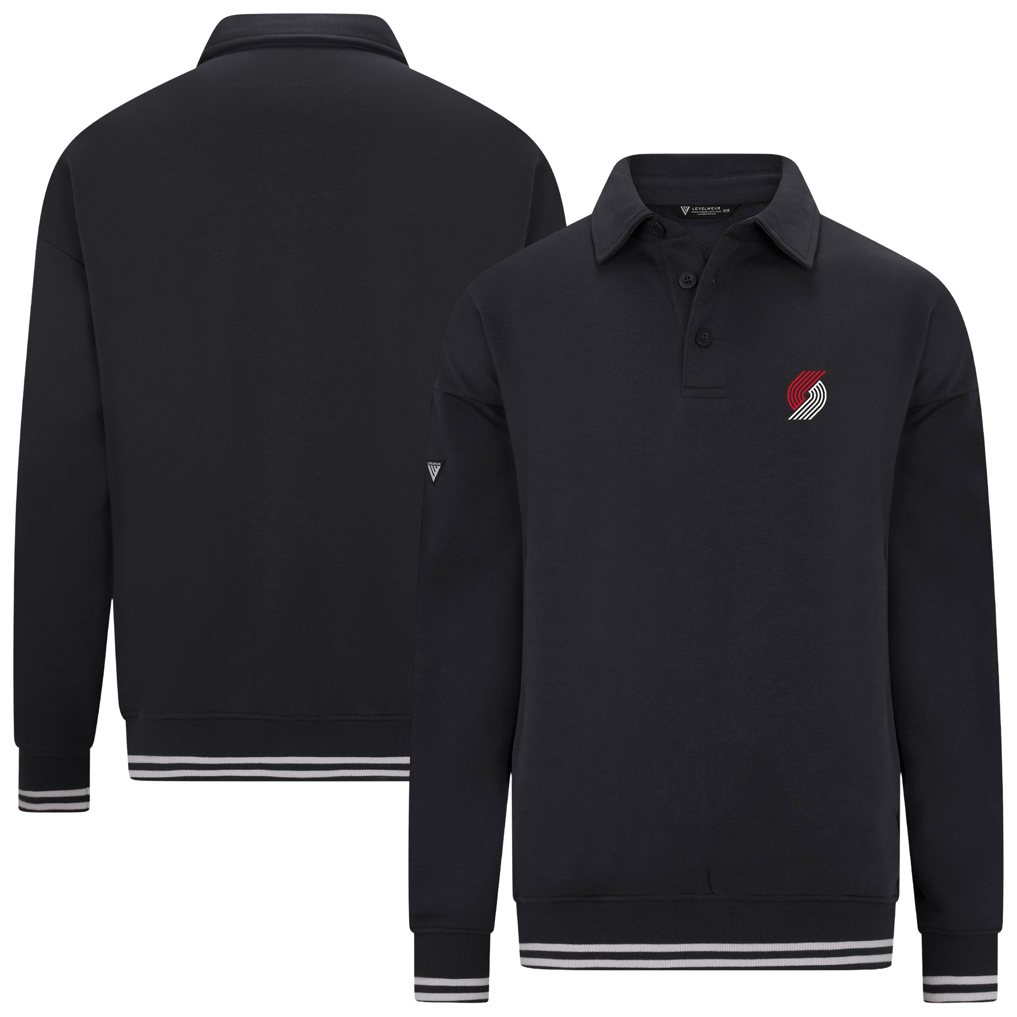Men's Levelwear Black Portland Trail Blazers Sportsman Top