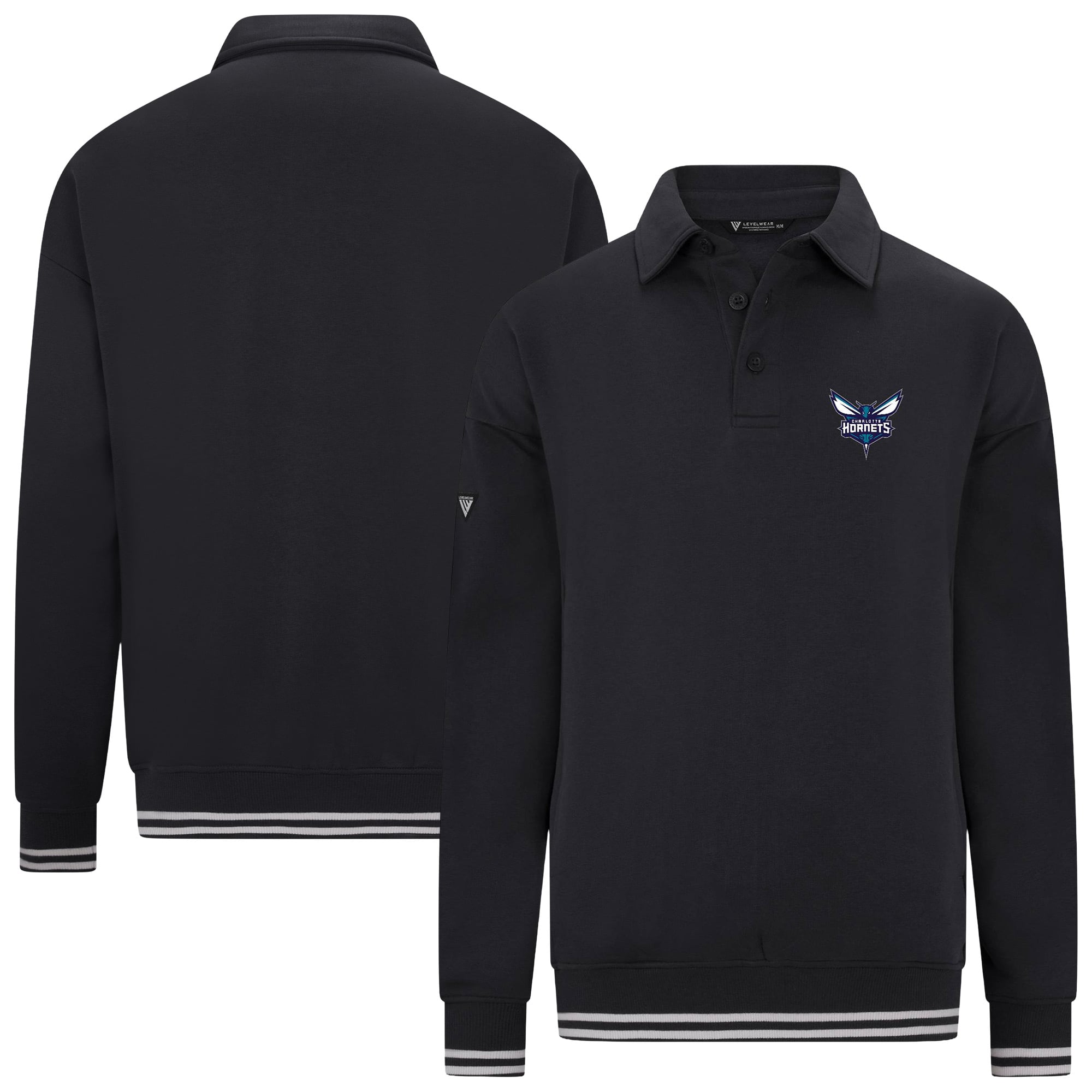 Men's Levelwear Black Charlotte Hornets Sportsman Top