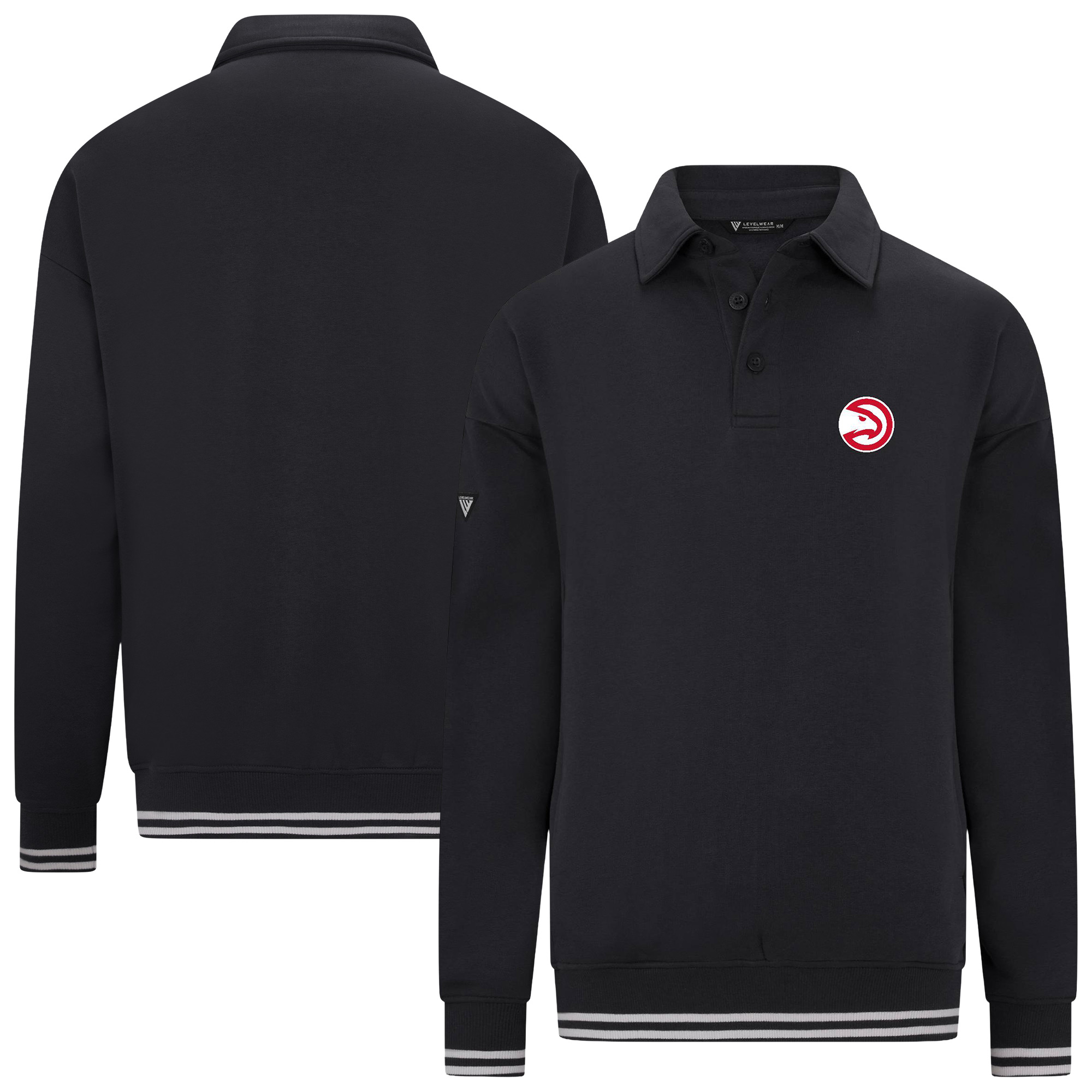 Men's Levelwear Black Atlanta Hawks Sportsman Top