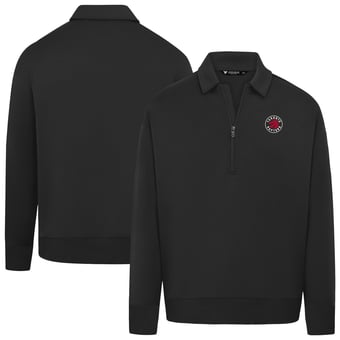 Unisex Levelwear Black Toronto Raptors Luxe Signature Quarter-Zip Tri-Blend Sweatshirt