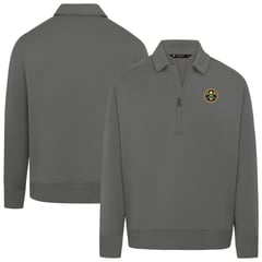 Unisex Levelwear Gray Denver Nuggets Luxe Signature Quarter-Zip Tri-Blend Sweatshirt