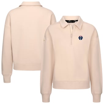 Women's Levelwear Khaki Washington Wizards Canmore Tri-Blend Quarter-Zip Pullover