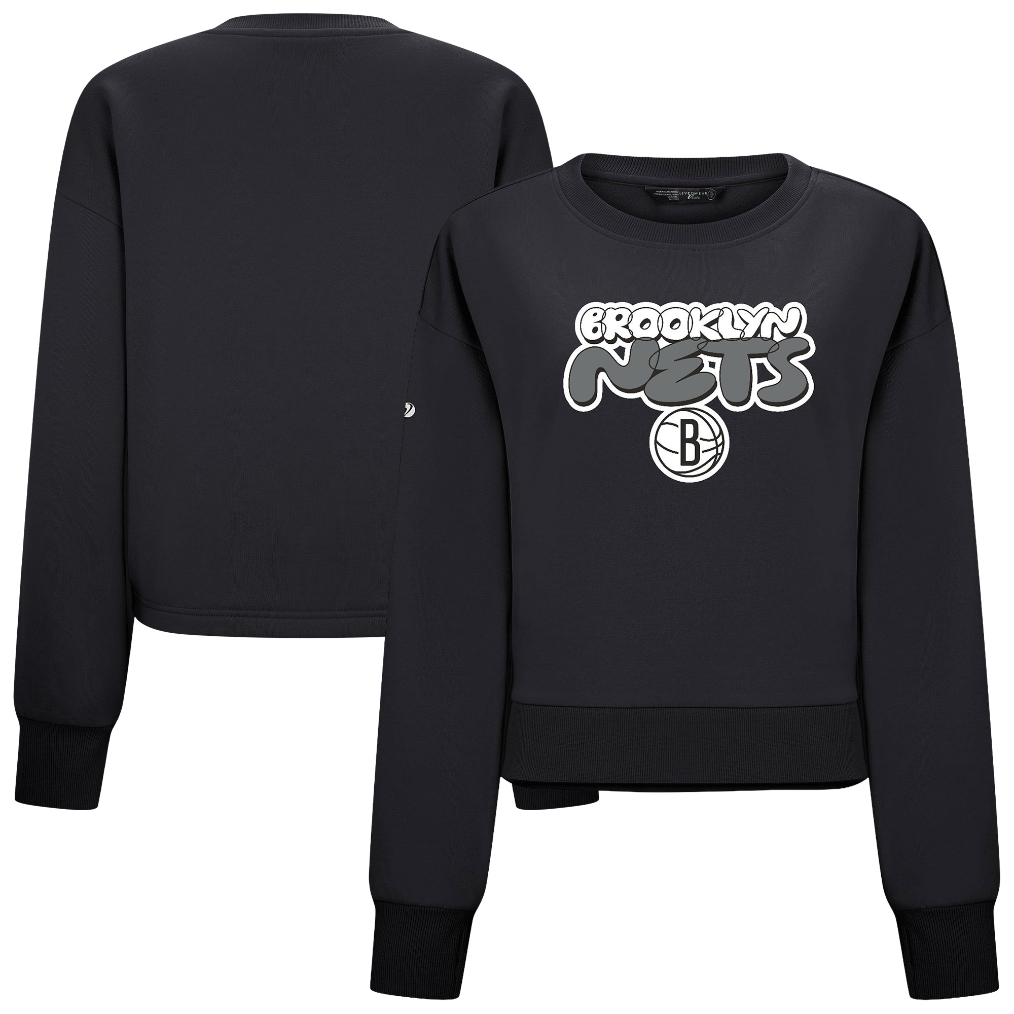Women’s Levelwear Black Brooklyn Nets Judd Bloop Cropped Sweatshirt Women’s Levelwear Black Brooklyn Nets Judd Bloop Cropped Sweatshirt