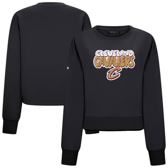 Women's Levelwear Black Cleveland Cavaliers Judd Bloop Cropped Sweatshirt