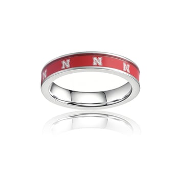 Women's FanDrip Nebraska Huskers Steel Fan Ring
