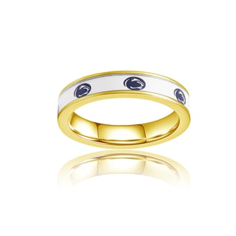 Women's FanDrip Penn State Nittany Lions Yellow Gold Plated Steel Fan Ring