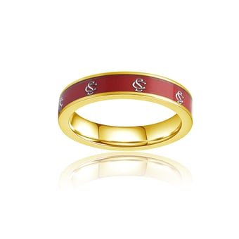 Women's FanDrip South Carolina Gamecocks Yellow Gold Plated Steel Fan Ring
