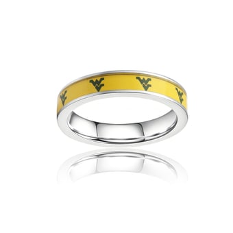 Women's FanDrip West Virginia Mountaineers Steel Fan Ring