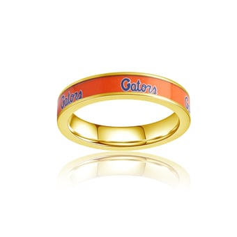 Women's FanDrip Florida Gators Yellow Gold Plated Steel Fan Ring