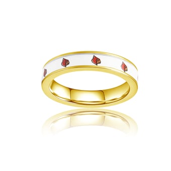 Women's FanDrip Louisville Cardinals Yellow Gold Plated Steel Fan Ring