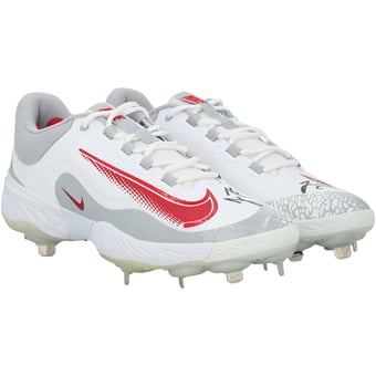 J.T. Realmuto Philadelphia Phillies Autographed Player-Issued White/Gray Nike Cleats from the 2025 MLB Season