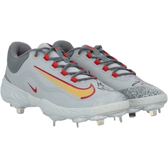 J.T. Realmuto Philadelphia Phillies Autographed Player-Issued Gray Nike Cleats from the 2025 MLB Season