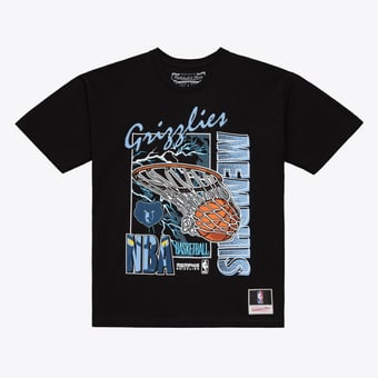 Men's Mitchell & Ness  Black Memphis Grizzlies Lightning Swish T-Shirt