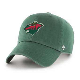 Men's '47  Green Minnesota Wild Logo Clean Up Adjustable Hat