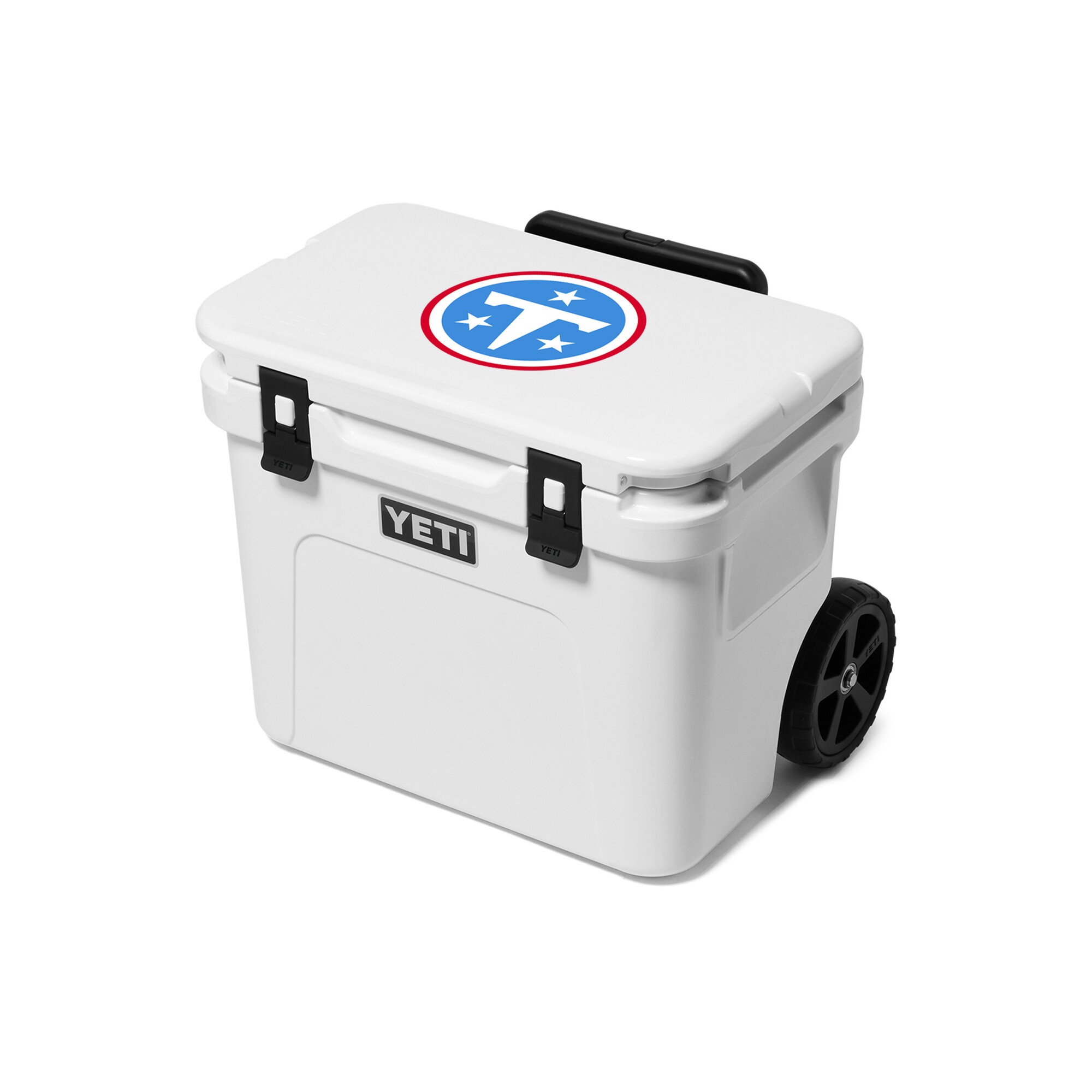 YETI  White Tennessee Titans Roadie 32 Wheeled Cooler