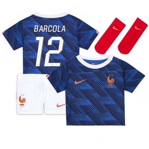 Kit France Nike FFF Domicile Stadium 26 - Bébé avec flocage Barcola 12, vue 2