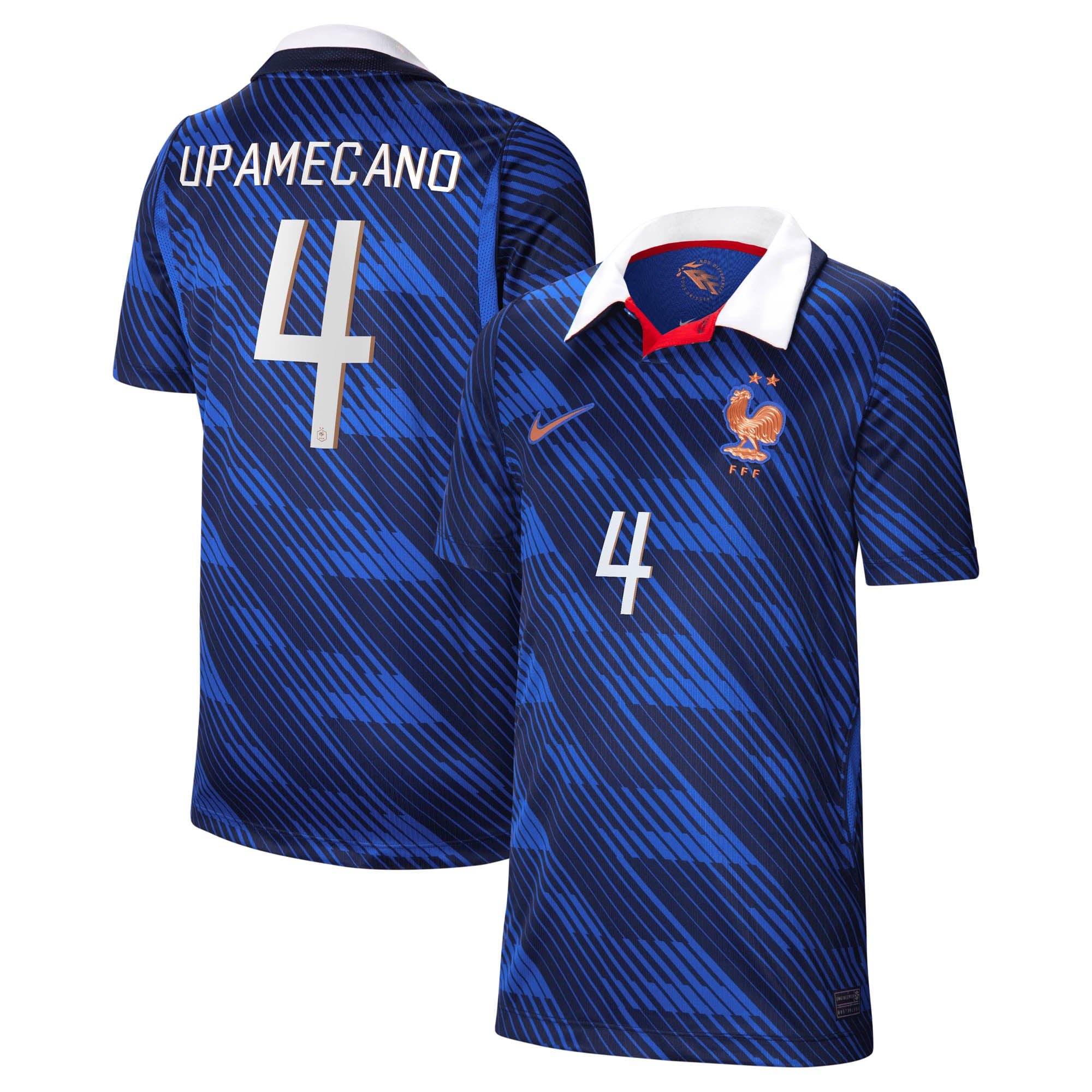 Maillot France Nike FFF Domicile Stadium 26 - Enfant avec flocage Upamecano 4