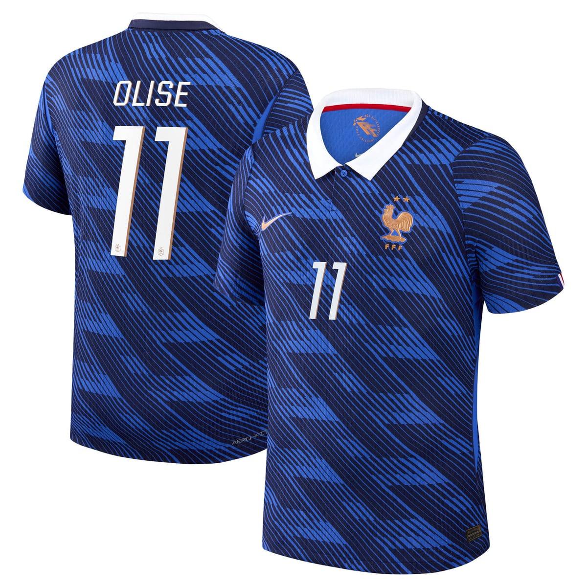 Maillot France Nike FFF Domicile Match Aero-Fit 26 avec flocage Olise 11