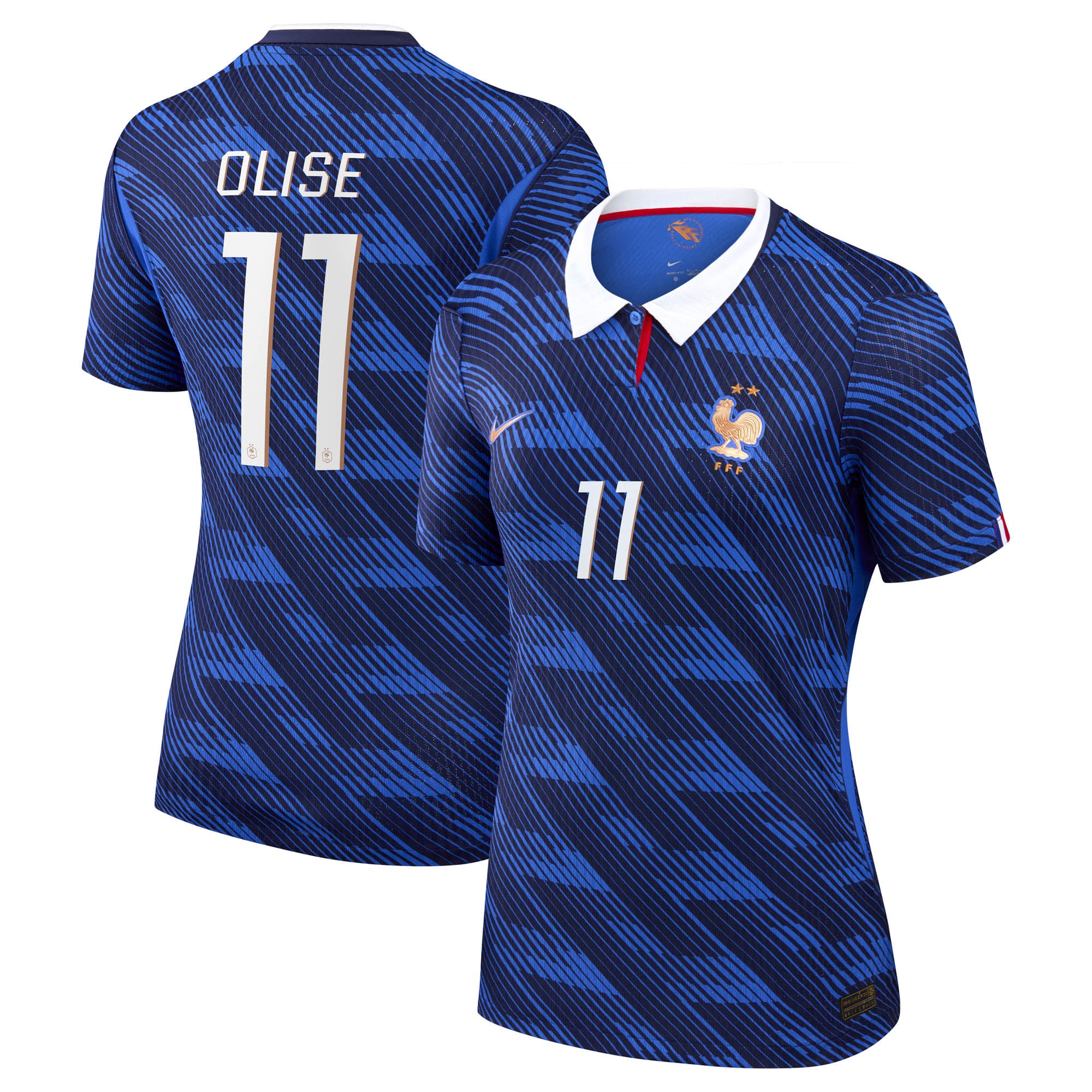 Maillot France Nike FFF Domicile Match Aero-Fit 26 - Femme avec flocage Olise 11
