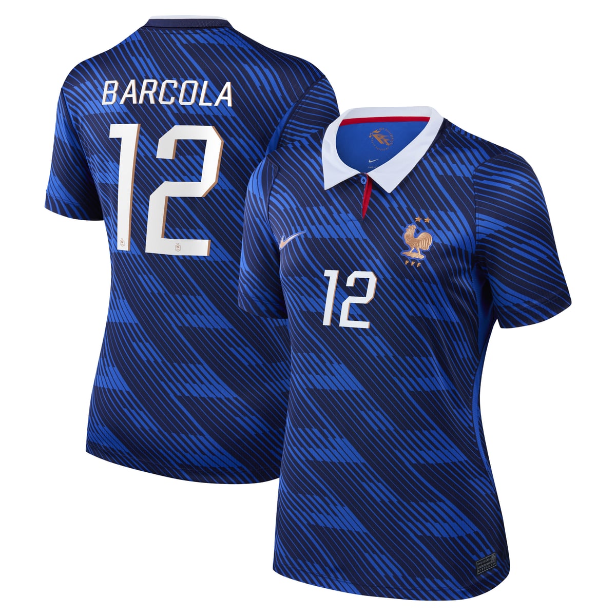 Maillot France Nike FFF Domicile Stadium 26 - Femme avec flocage Barcola 12