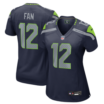 Women's Nike 12s College Navy Seattle Seahawks Team Game Jersey