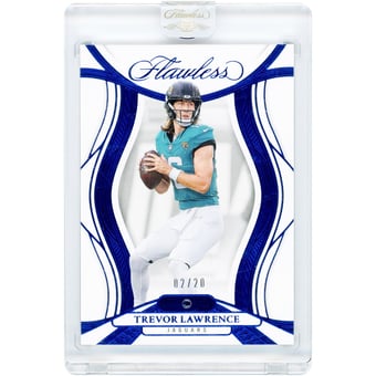 Trevor Lawrence Jacksonville Jaguars 2025 Panini Flawless Sapphire Jewel Relic #26 #2/20 Card