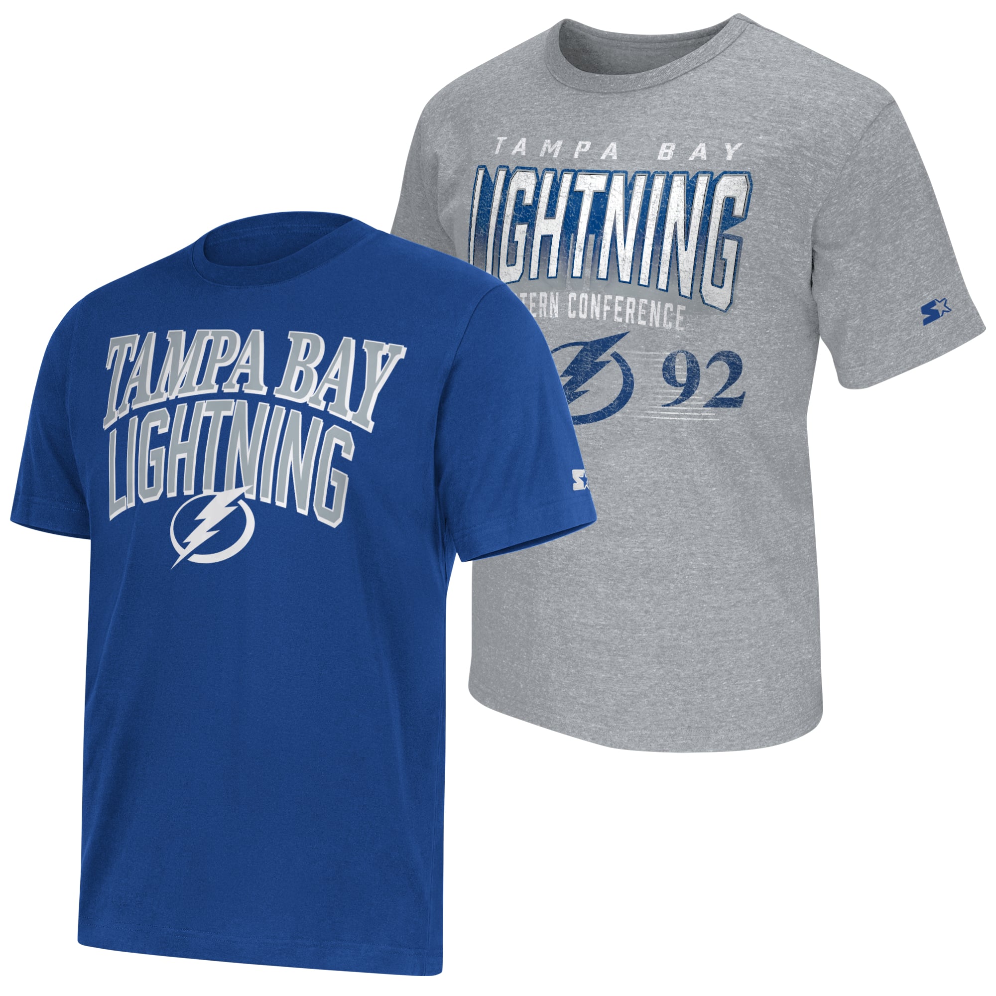 Men's Starter  Blue/Heather Gray Tampa Bay Lightning Two-Pack T-Shirt Set