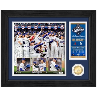 Highland Mint Los Angeles Dodgers 2026 Gold Collection 15" x 18" Ring Ceremony Bronze Coin Photo Mint