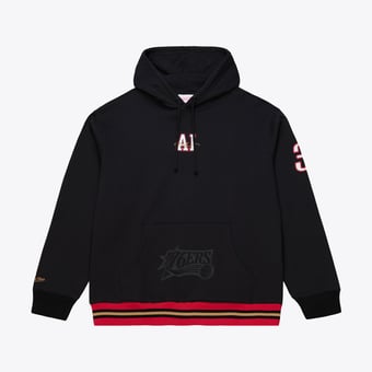 Men's Mitchell & Ness Allen Iverson Black Philadelphia 76ers Playmaker Fleece Hoodie