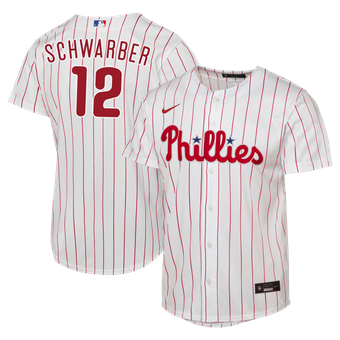 Youth Nike Kyle Schwarber White Philadelphia Phillies Home Replica Jersey