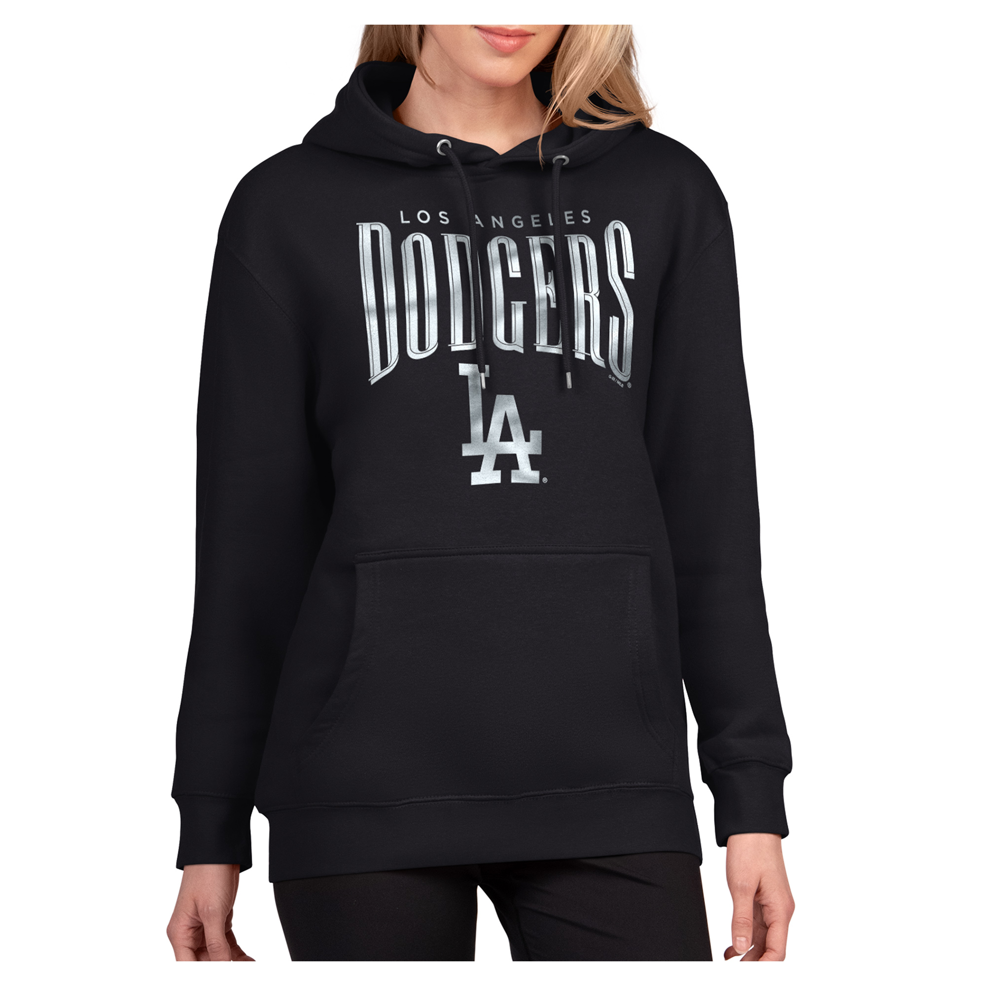 Women’s G-III 4Her by Carl Banks Black Los Angeles Dodgers Metallic Team Name Fleece Hoodie Women’s G-III 4Her by Carl Banks Black Los Angeles Dodgers Metallic Team Name Fleece Hoodie