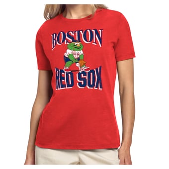Women's Starter Red Boston Red Sox Team Motif Mascot T-Shirt