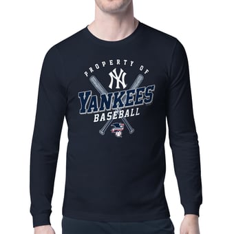 Men's Starter Navy New York Yankees Property of Team Long-Sleeve T-Shirt