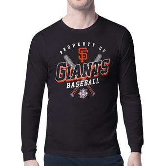 Men's Starter Black San Francisco Giants Property of Team Long-Sleeve T-Shirt