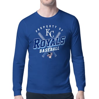 Men's Starter Royal Kansas City Royals Property of Team Long-Sleeve T-Shirt