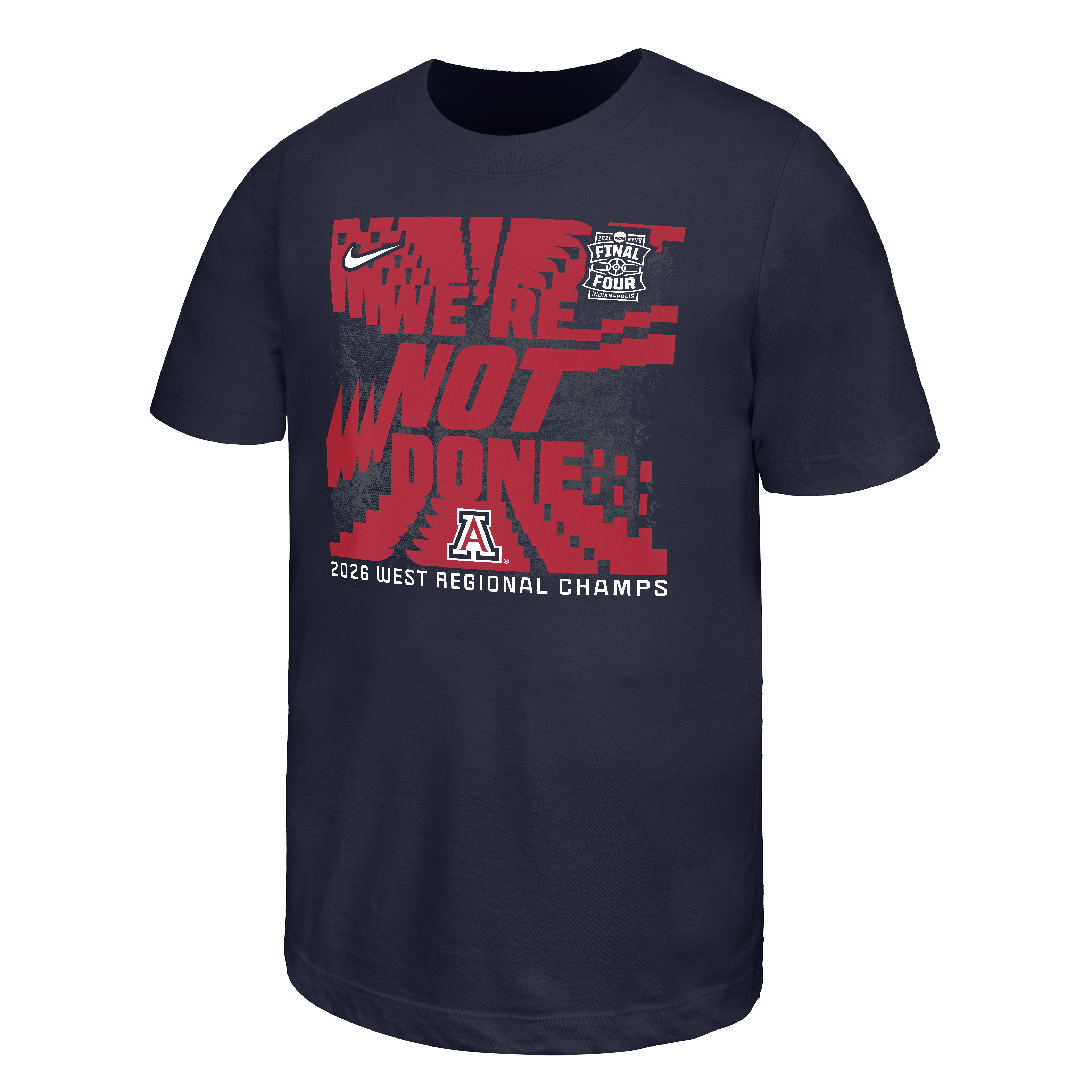 Youth Nike  Navy Arizona Wildcats 2026 NCAA Men's Basketball Tournament March Madness Final Four T-Shirt