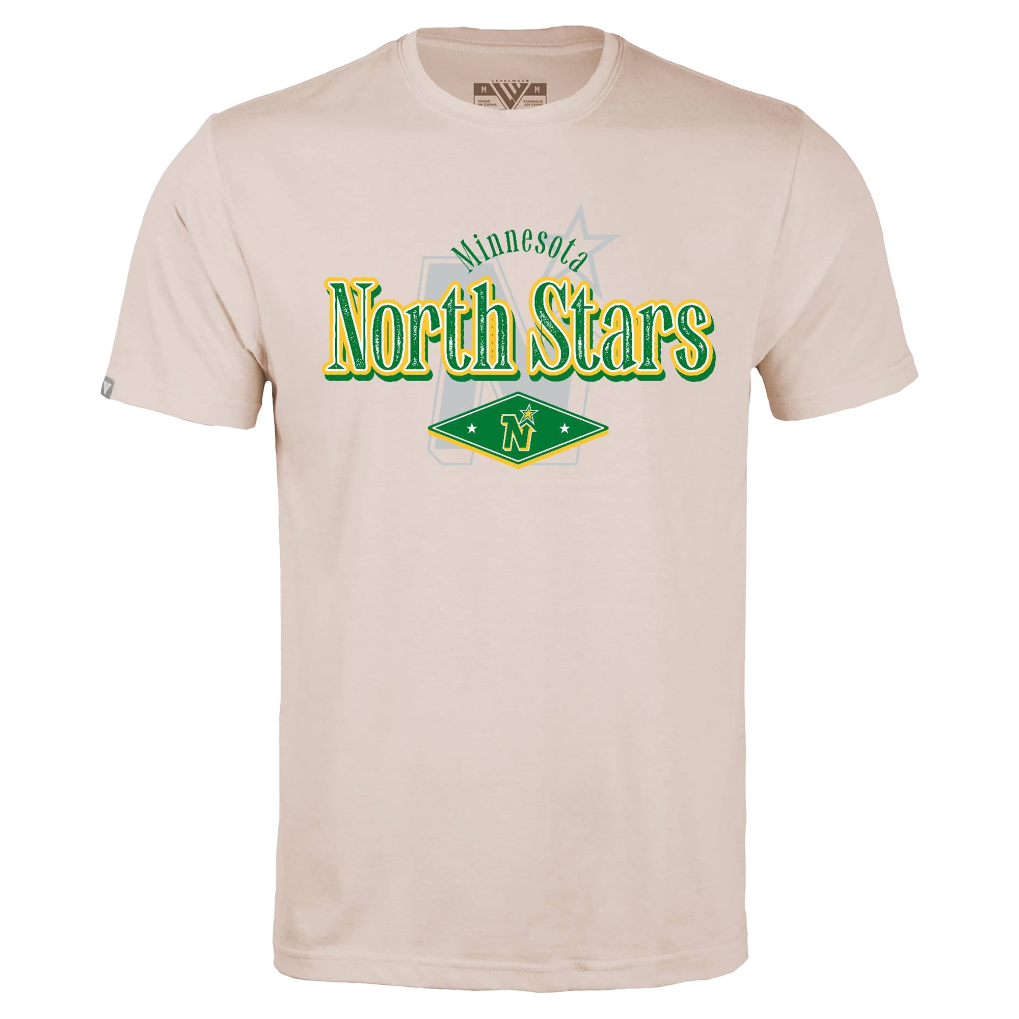 Men's Levelwear Khaki Minnesota North Stars Richmond Backdrop T-Shirt