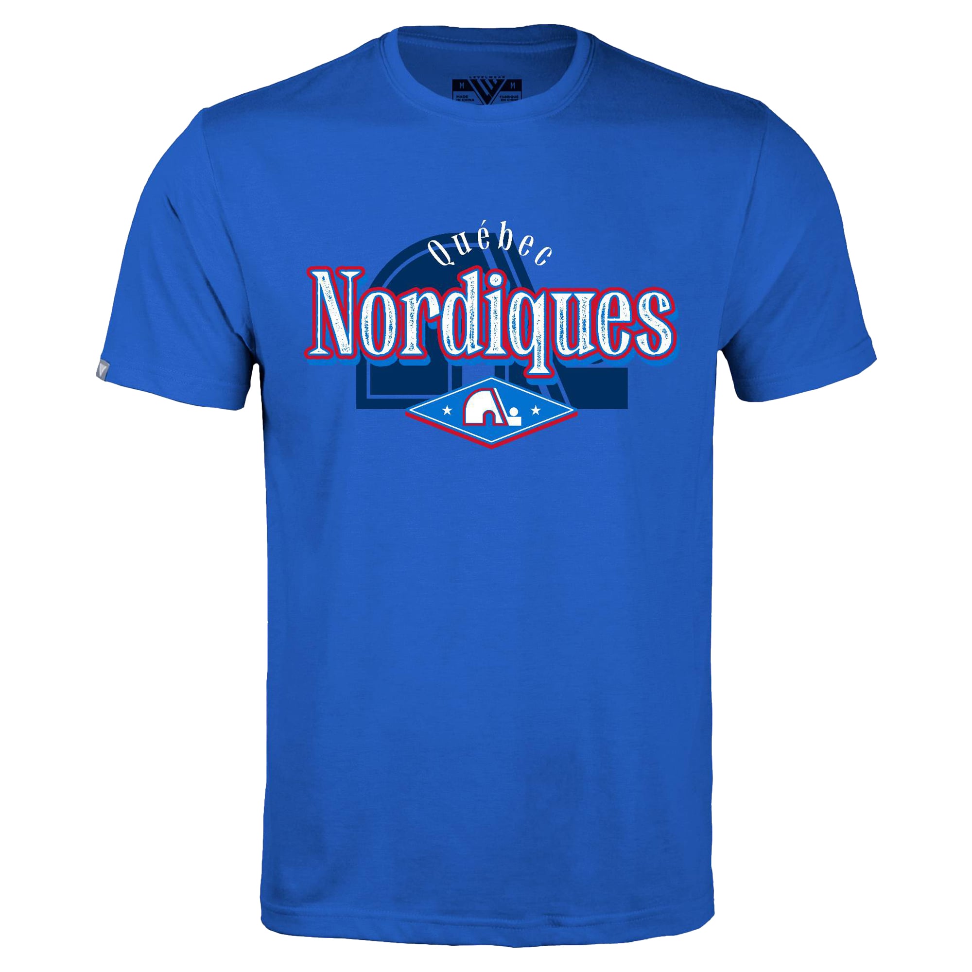 Men's Levelwear Royal Quebec Nordiques Richmond Backdrop T-Shirt