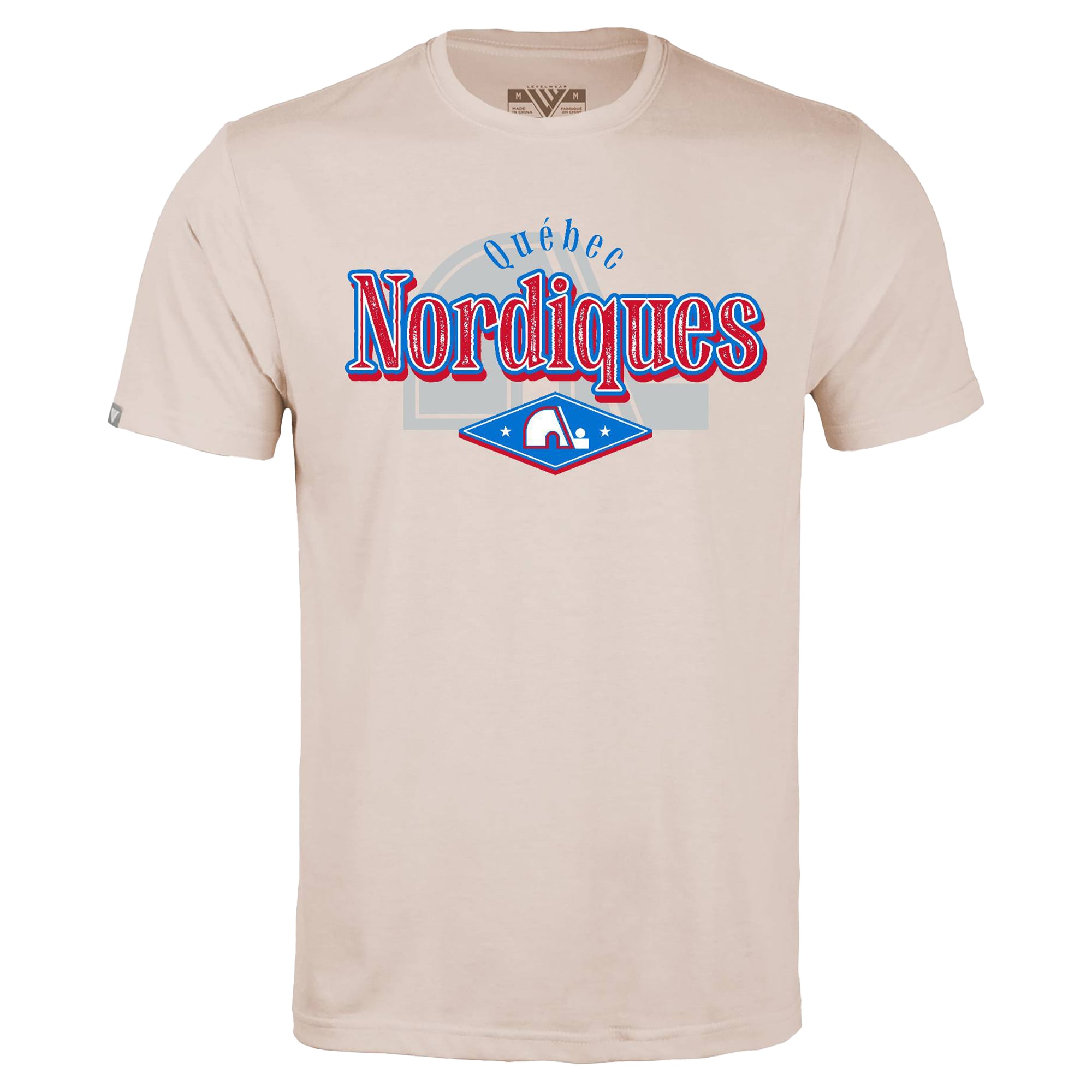 Men's Levelwear Khaki Quebec Nordiques Richmond Backdrop T-Shirt