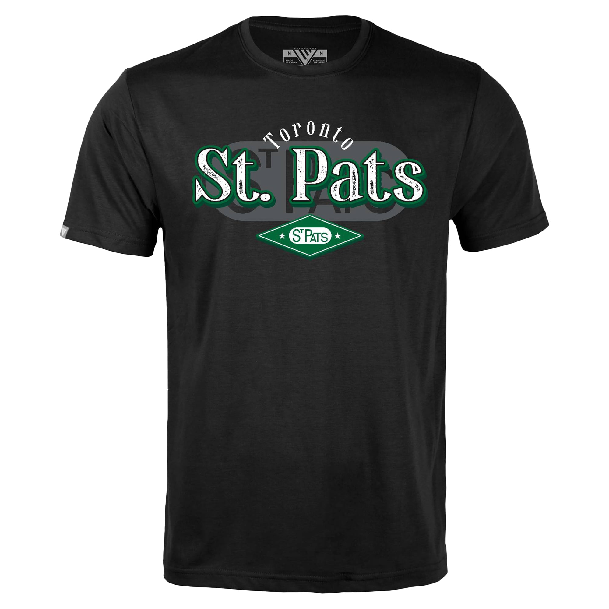 Men's Levelwear Black Toronto St. Pats Richmond Backdrop T-Shirt