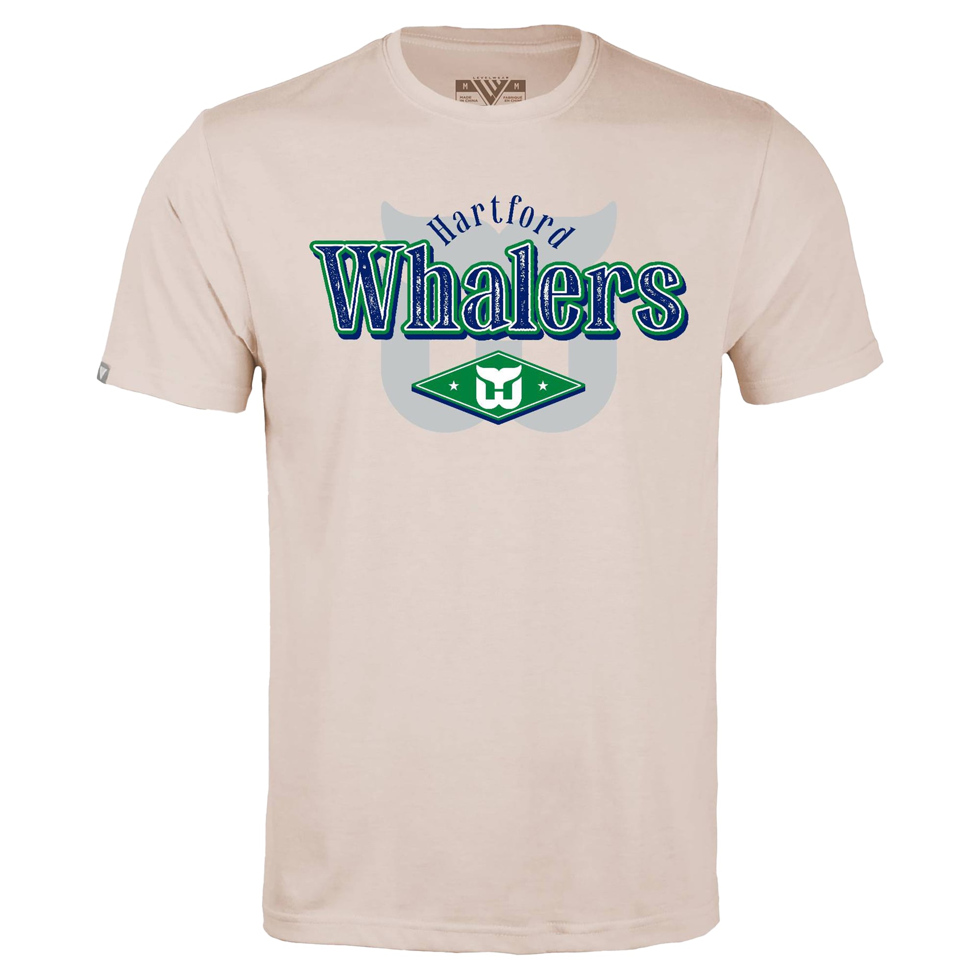 Men's Levelwear Khaki Hartford Whalers Richmond Backdrop T-Shirt