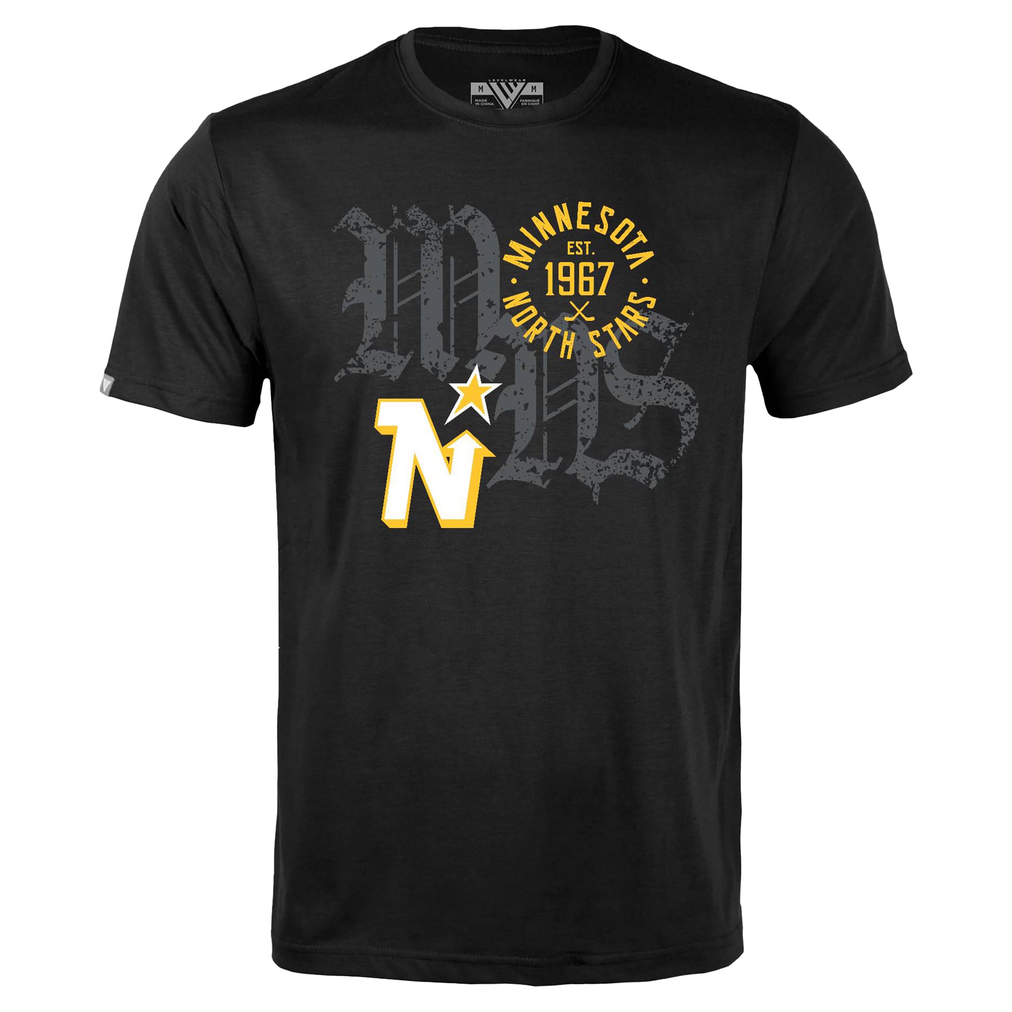 Men's Levelwear Black Minnesota North Stars Richmond Long-Haul T-Shirt
