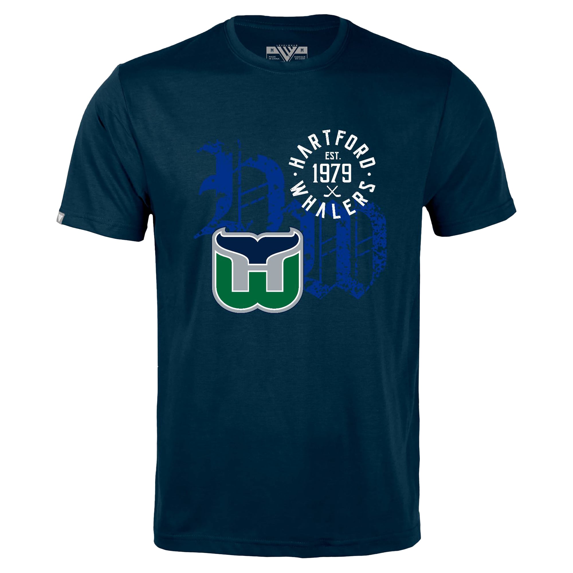Men's Levelwear Navy Hartford Whalers Richmond Long-Haul T-Shirt