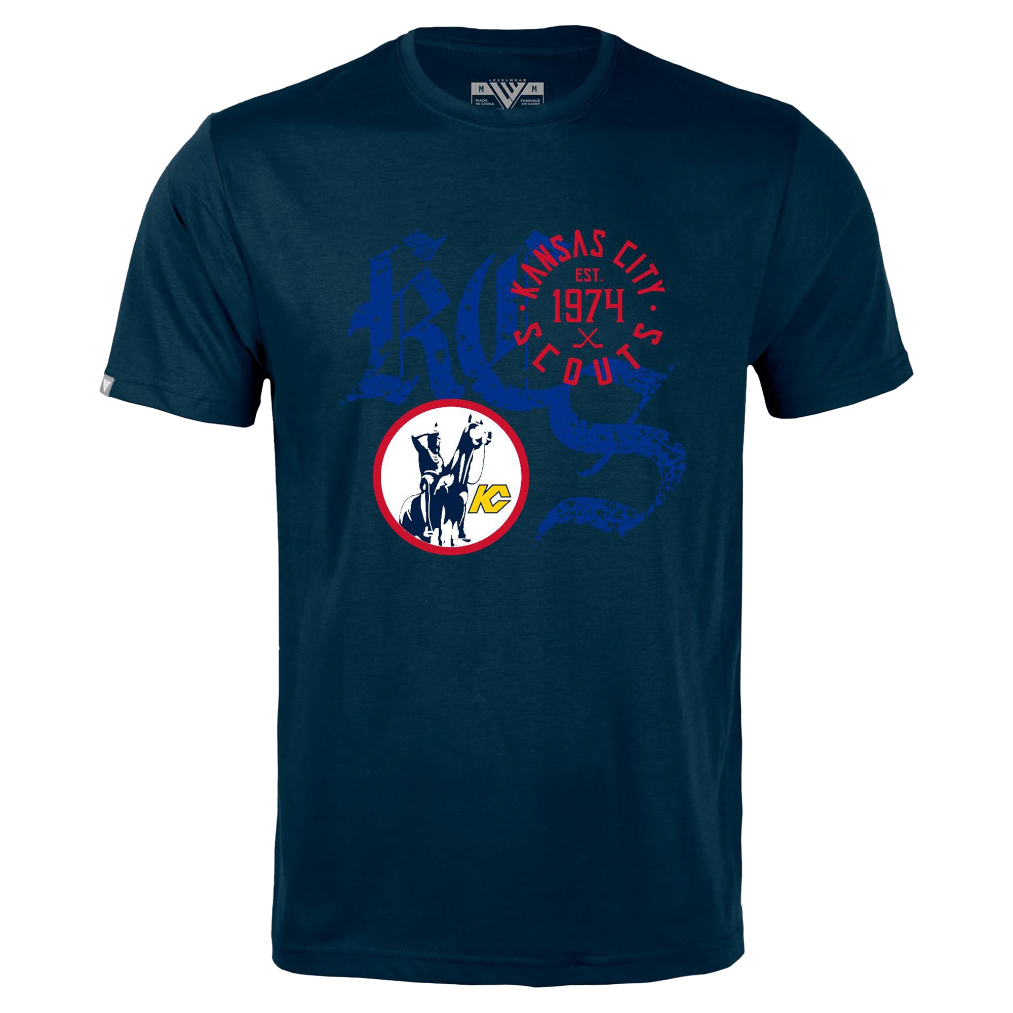 Men's Levelwear Navy Kansas City Scouts Richmond Long-Haul T-Shirt