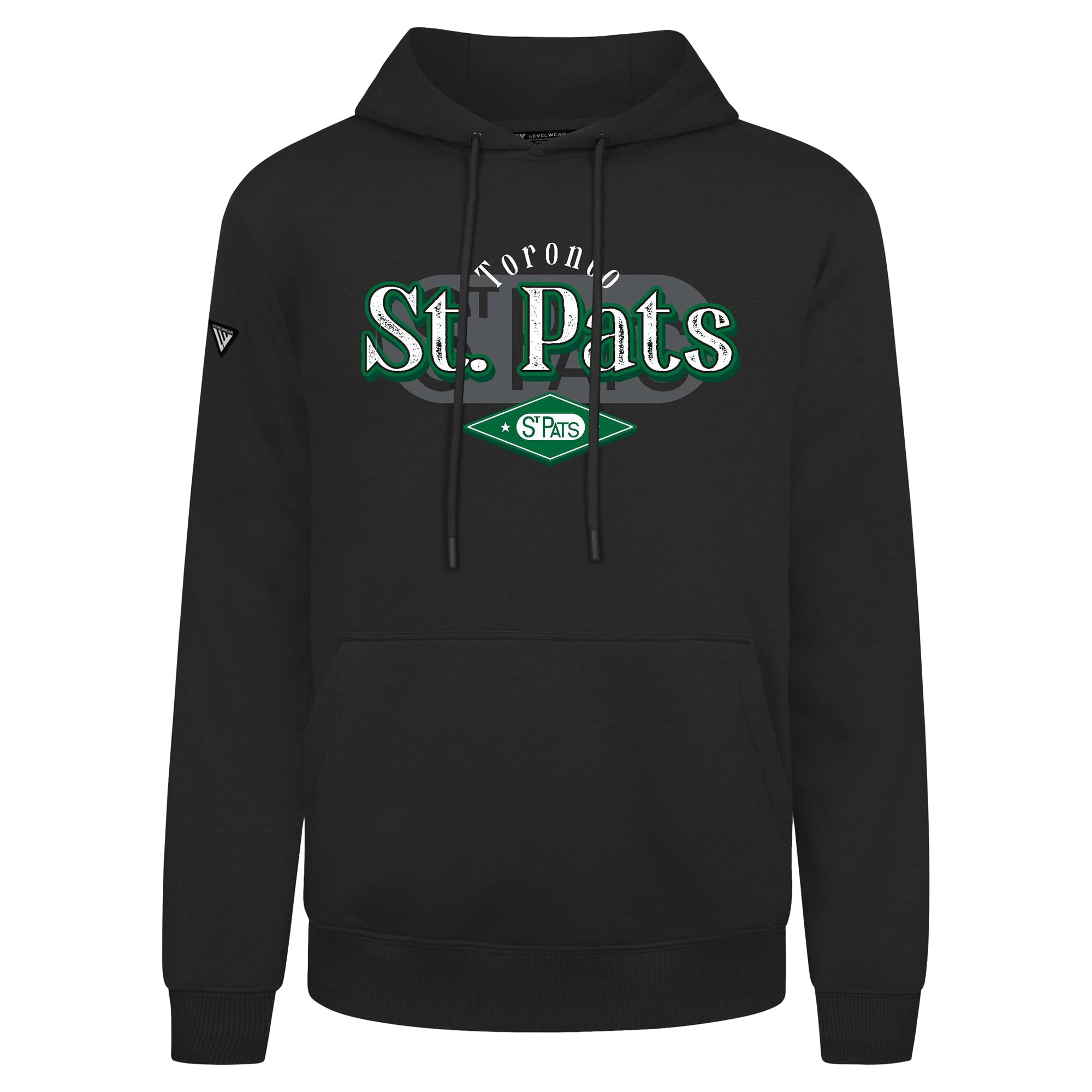 Men's Levelwear Black Toronto St. Pats Backdrop Podium Hoodie