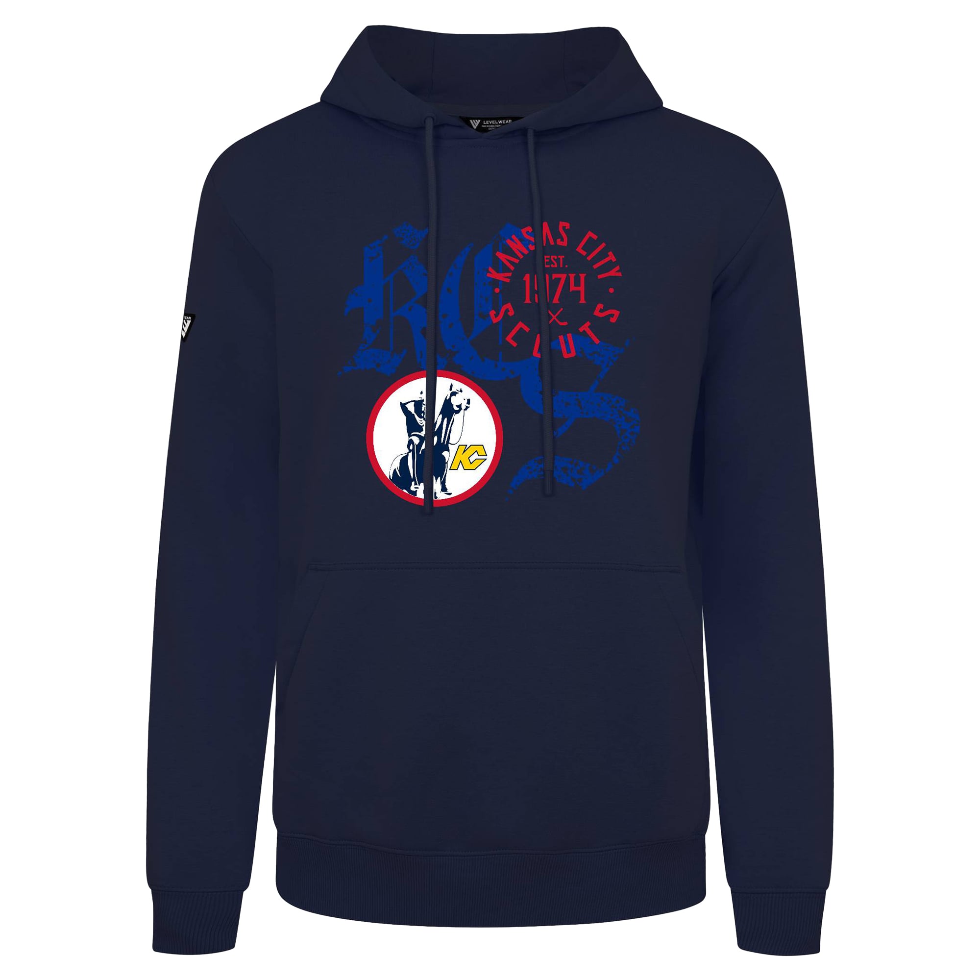 Men's Levelwear Navy Kansas City Scouts Long-Haul Podium Sweatshirt