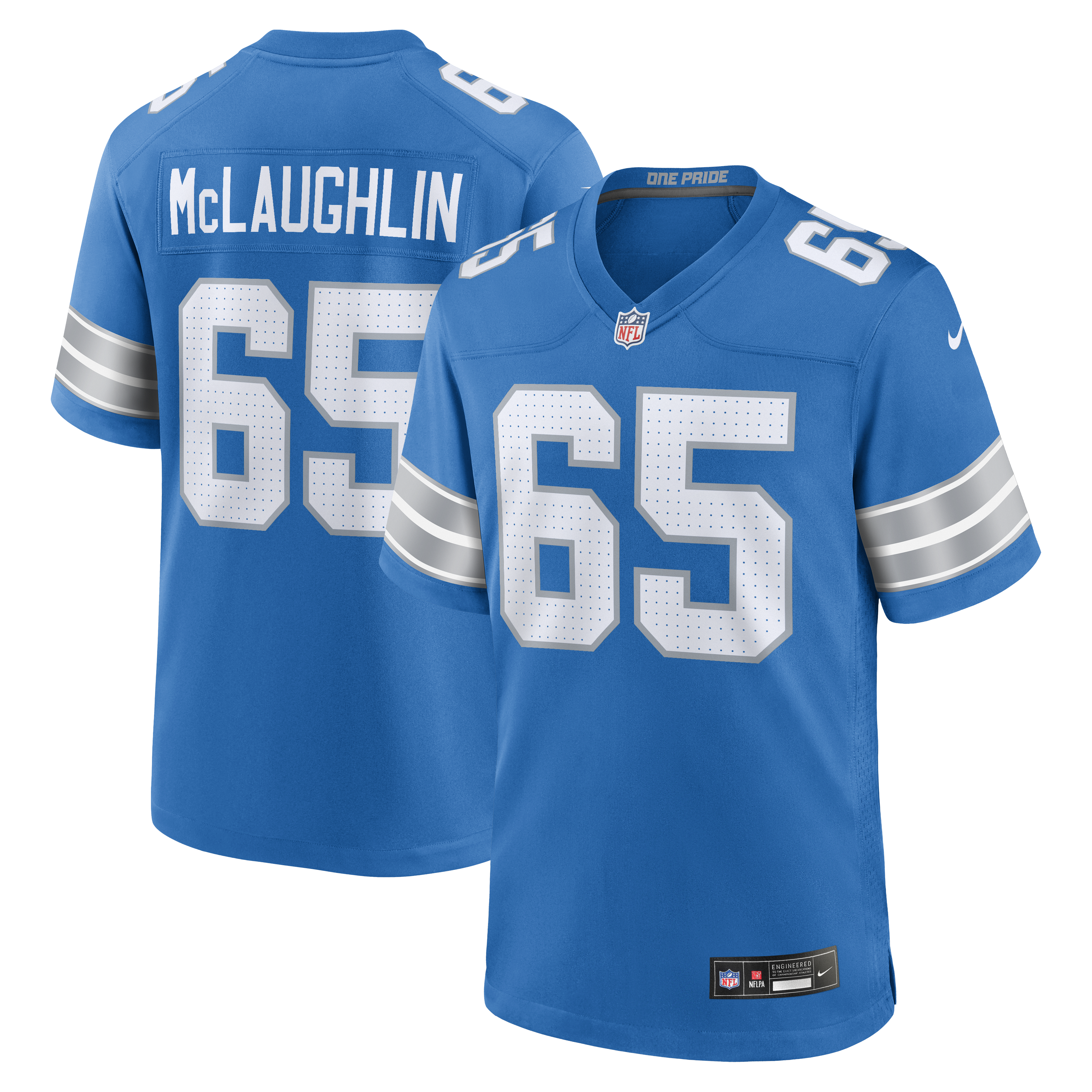 Men's Nike Seth McLaughlin  Blue Detroit Lions Team Game Jersey