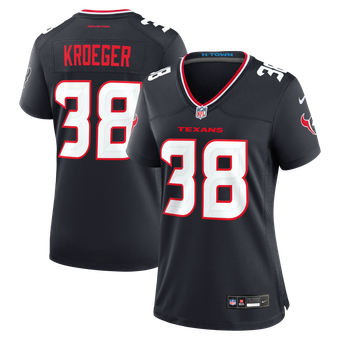 Women's Nike Kai Kroeger  Navy Houston Texans Team Game Jersey