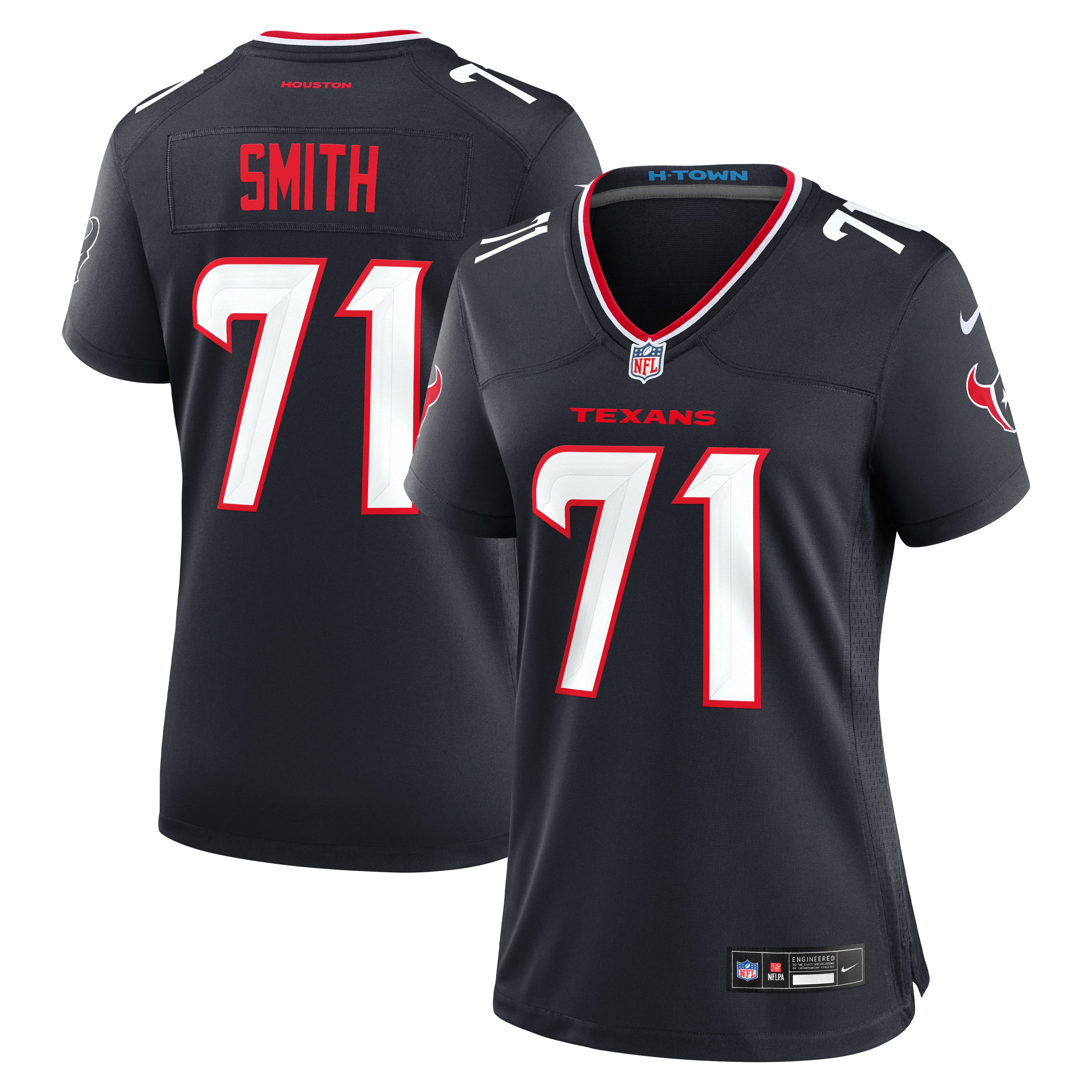 Women's Nike Braden Smith  Navy Houston Texans Team Game Jersey