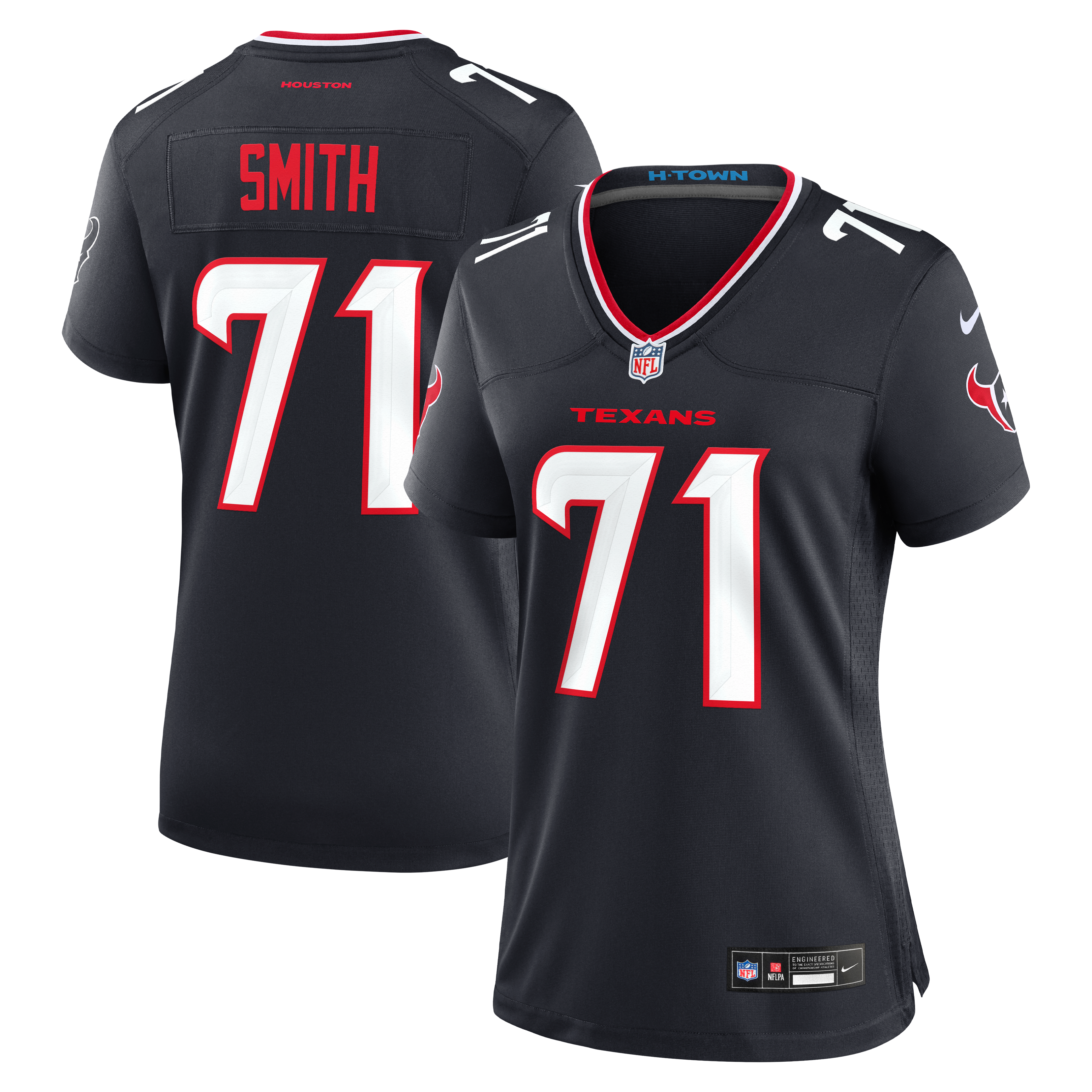 Women's Nike Braden Smith Navy Houston Texans Team Game Jersey